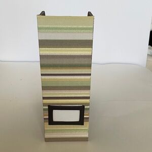 Striped Green and Brown Magazine Holder - 15 available